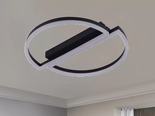 LED Design mennyezeti lámpa 55W, 2500 lm, 3000K-6500K, IP20, fém-akril, négyzet - J3357/B