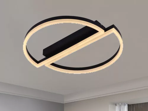 LED Design mennyezeti lámpa 55W, 2500 lm, 3000K-6500K, IP20, fém-akril, négyzet - J3357/B