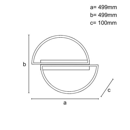 LED Design mennyezeti lámpa 55W, 2500 lm, 3000K-6500K, IP20, fém-akril, négyzet - J3357/B