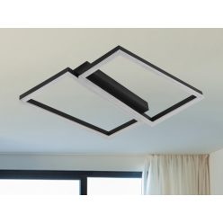   LED Design mennyezeti lámpa 65W, 3000 lm, 3000K-6500K, IP20, fém-akril, négyzet - J3358/B