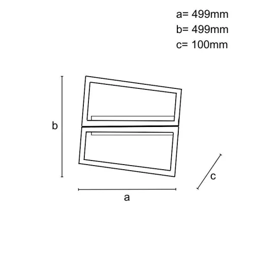 LED Design mennyezeti lámpa 65W, 3000 lm, 3000K-6500K, IP20, fém-akril, négyzet - J3358/B