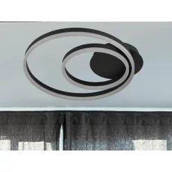   LED Design mennyezeti lámpa 55W, 2600 lm, 3000K-6500K, IP20, fém-akril, négyzet - J3359/B