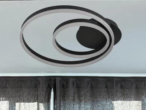 LED Design mennyezeti lámpa 55W, 2600 lm, 3000K-6500K, IP20, fém-akril, négyzet - J3359/B