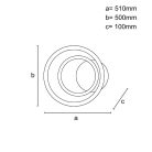 LED Design mennyezeti lámpa 55W, 2600 lm, 3000K-6500K, IP20, fém-akril, négyzet - J3359/B