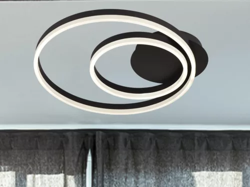 LED Design mennyezeti lámpa 55W, 2600 lm, 3000K-6500K, IP20, fém-akril, négyzet - J3359/B