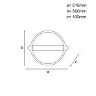 LED Design mennyezeti lámpa 60W, 2800 lm, 3000K-6500K, IP20, fém-akril, kör - J3360/B