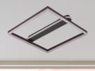LED Design mennyezeti lámpa 60W, 3900 lm, 3000K-6500K, IP20, fém-akril, négyzet - J3361/BR