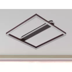   LED Design mennyezeti lámpa 60W, 3900 lm, 3000K-6500K, IP20, fém-akril, négyzet - J3361/BR