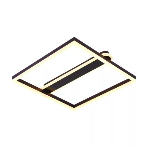 LED Design mennyezeti lámpa 60W, 3900 lm, 3000K-6500K, IP20, fém-akril, négyzet - J3361/BR