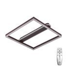 LED Design mennyezeti lámpa 60W, 3900 lm, 3000K-6500K, IP20, fém-akril, négyzet - J3361/BR