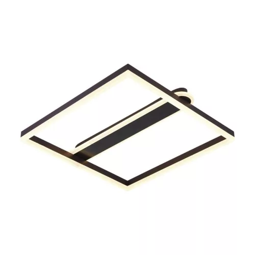 LED Design mennyezeti lámpa 60W, 3900 lm, 3000K-6500K, IP20, fém-akril, négyzet - J3361/BR