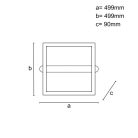LED Design mennyezeti lámpa 60W, 3900 lm, 3000K-6500K, IP20, fém-akril, négyzet - J3361/BR