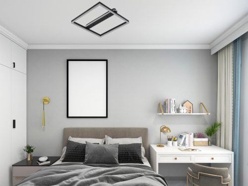 LED Design mennyezeti lámpa 60W, 3900 lm, 3000K-6500K, IP20, fém-akril, négyzet - J3361/B