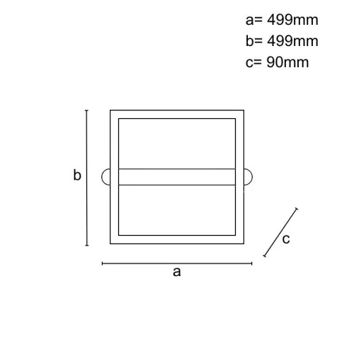 LED Design mennyezeti lámpa 60W, 3900 lm, 3000K-6500K, IP20, fém-akril, négyzet - J3361/B