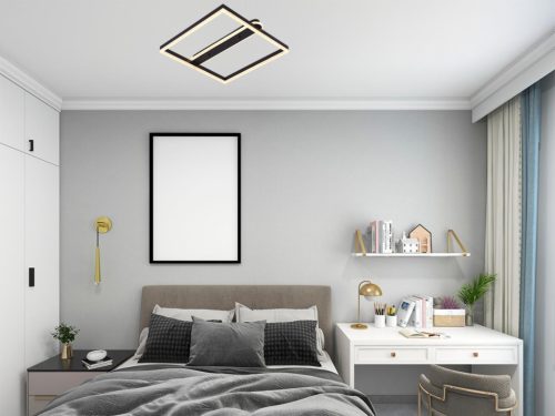 LED Design mennyezeti lámpa 60W, 3900 lm, 3000K-6500K, IP20, fém-akril, négyzet - J3361/B