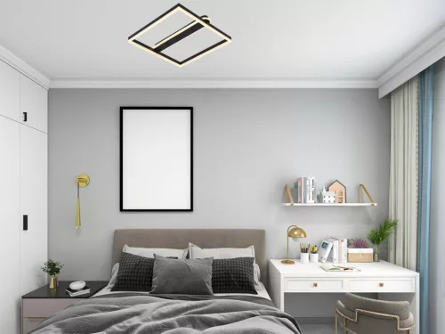 LED Design mennyezeti lámpa 60W, 3900 lm, 3000K-6500K, IP20, fém-akril, négyzet - J3361/B