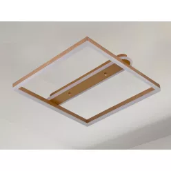   LED Design mennyezeti lámpa 60W, 3900 lm, 3000K-6500K, IP20, fém-akril, négyzet - J3361/G