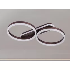   LED design mennyezeti lámpa 60W, 4300 lm, 3000K-6500K, IP20, fém-akril barna - J3362/BR