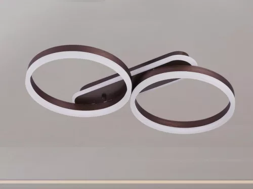 LED design mennyezeti lámpa 60W, 4300 lm, 3000K-6500K, IP20, fém-akril barna - J3362/BR