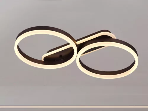 LED design mennyezeti lámpa 60W, 4300 lm, 3000K-6500K, IP20, fém-akril barna - J3362/BR