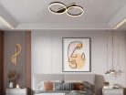 LED design mennyezeti lámpa 60W, 4300 lm, 3000K-6500K, IP20, fém-akril barna - J3362/BR