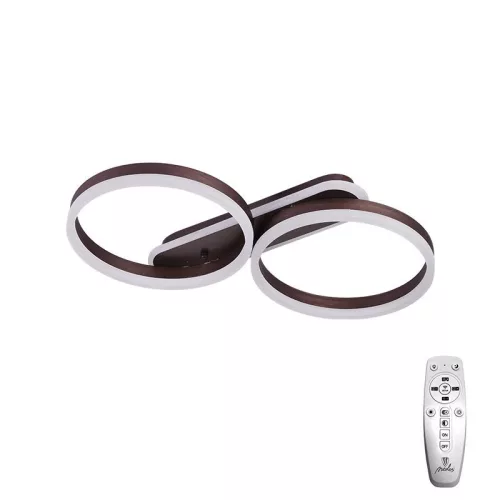 LED design mennyezeti lámpa 60W, 4300 lm, 3000K-6500K, IP20, fém-akril barna - J3362/BR