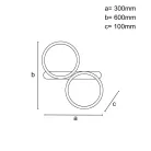 LED Design mennyezeti lámpa 60W, 4300 lm, 3000K-6500K, IP20, fém-akril - J3362/B