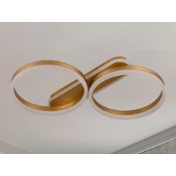   LED design mennyezeti lámpa 60W, 4300 lm, 3000K-6500K, IP20, fém-akril arany - J3362/G
