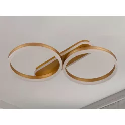   LED design mennyezeti lámpa 60W, 4300 lm, 3000K-6500K, IP20, fém-akril arany - J3362/G