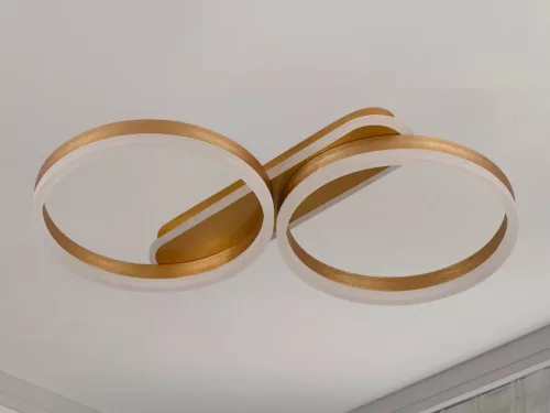 LED design mennyezeti lámpa 60W, 4300 lm, 3000K-6500K, IP20, fém-akril arany - J3362/G