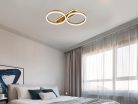 LED design mennyezeti lámpa 60W, 4300 lm, 3000K-6500K, IP20, fém-akril arany - J3362/G