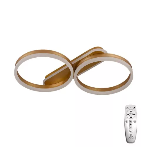 LED design mennyezeti lámpa 60W, 4300 lm, 3000K-6500K, IP20, fém-akril arany - J3362/G