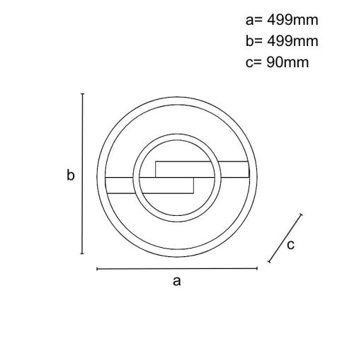 LED design mennyezeti lámpa 80W, 6200 lm, 3000K-6500K, IP20, fém-akril fekete - J3363/B