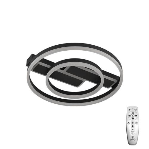 LED design mennyezeti lámpa 80W, 6200 lm, 3000K-6500K, IP20, fém-akril fekete - J3363/B