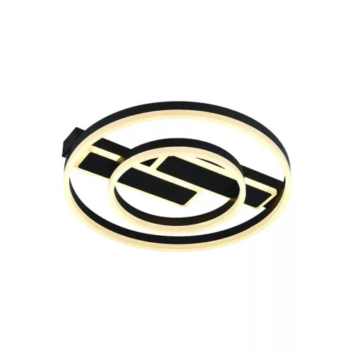 LED design mennyezeti lámpa 80W, 6200 lm, 3000K-6500K, IP20, fém-akril fekete - J3363/B