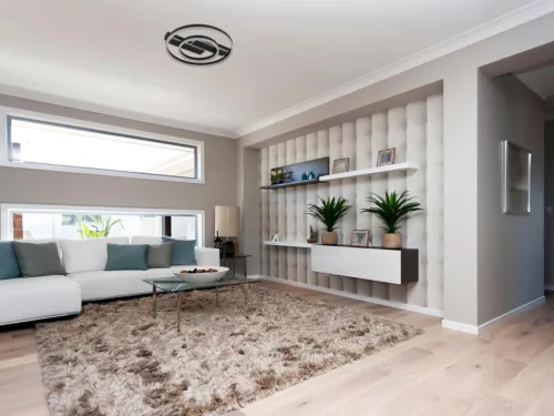 LED design mennyezeti lámpa 80W, 6200 lm, 3000K-6500K, IP20, fém-akril fekete - J3363/B