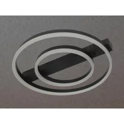   LED design mennyezeti lámpa 60W, 3900 lm, 3000K-6500K, IP20, fém-akril fekete - J3364/B