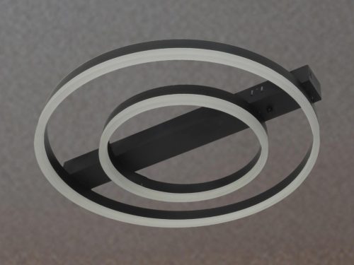 LED design mennyezeti lámpa 60W, 3900 lm, 3000K-6500K, IP20, fém-akril fekete - J3364/B