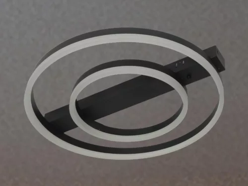 LED design mennyezeti lámpa 60W, 3900 lm, 3000K-6500K, IP20, fém-akril fekete - J3364/B