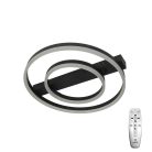 LED design mennyezeti lámpa 60W, 3900 lm, 3000K-6500K, IP20, fém-akril fekete - J3364/B