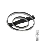 LED design mennyezeti lámpa 60W, 3900 lm, 3000K-6500K, IP20, fém-akril fekete - J3364/B