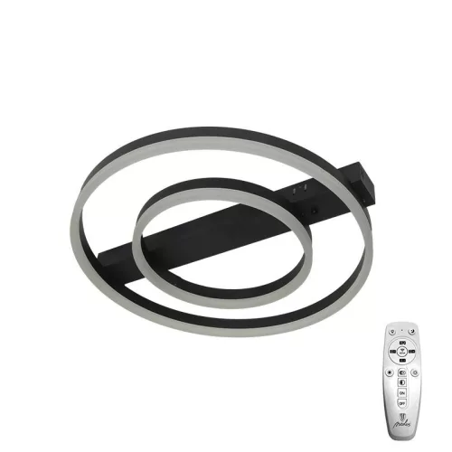 LED design mennyezeti lámpa 60W, 3900 lm, 3000K-6500K, IP20, fém-akril fekete - J3364/B