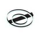 LED design mennyezeti lámpa 60W, 3900 lm, 3000K-6500K, IP20, fém-akril fekete - J3364/B