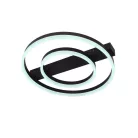 LED design mennyezeti lámpa 60W, 3900 lm, 3000K-6500K, IP20, fém-akril fekete - J3364/B