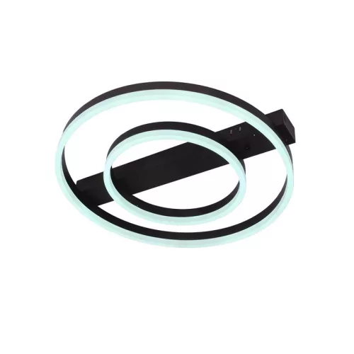 LED design mennyezeti lámpa 60W, 3900 lm, 3000K-6500K, IP20, fém-akril fekete - J3364/B