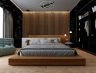LED design mennyezeti lámpa 60W, 3900 lm, 3000K-6500K, IP20, fém-akril fekete - J3364/B