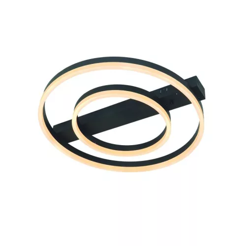 LED design mennyezeti lámpa 60W, 3900 lm, 3000K-6500K, IP20, fém-akril fekete - J3364/B