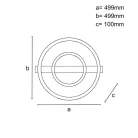 LED design mennyezeti lámpa 60W, 3900 lm, 3000K-6500K, IP20, fém-akril fekete - J3364/B