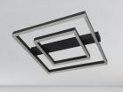 LED design mennyezeti lámpa 70W, 5200 lm, 3000K-6500K, IP20, fém-akril fekete - J3365/B