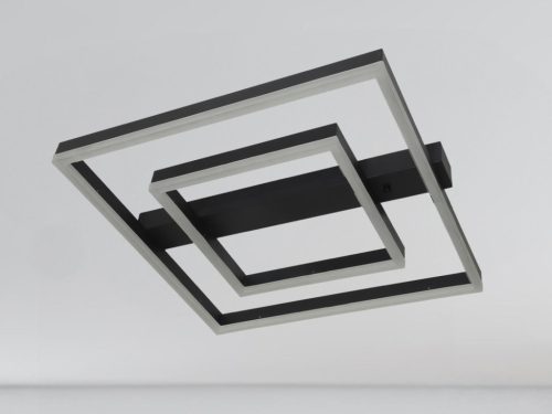 LED design mennyezeti lámpa 70W, 5200 lm, 3000K-6500K, IP20, fém-akril fekete - J3365/B